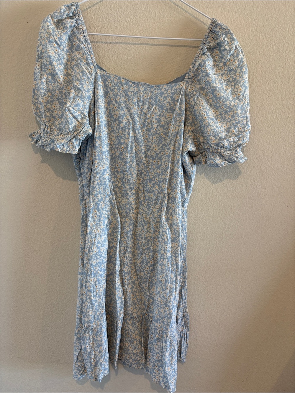 Blue Dress with white and orange flowers 💐 - Picture 6 of 6